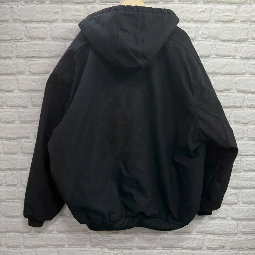 Carhartt J0140 Jacket 4XL Black Duck Canvas‎ Insulated Quilted Lined Work Coat